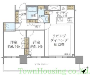 Brillia　Tower　浜離宮の物件間取画像